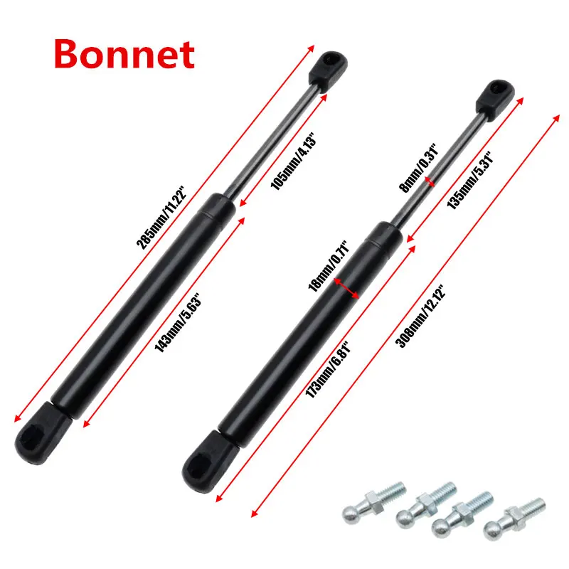 For Jeep Grand Cherokee WJ WG 1999-2004 55136764AA 2x Car Front Engine Hood Lift Supports Rod Arm Gas Springs Shocks Strut Bars