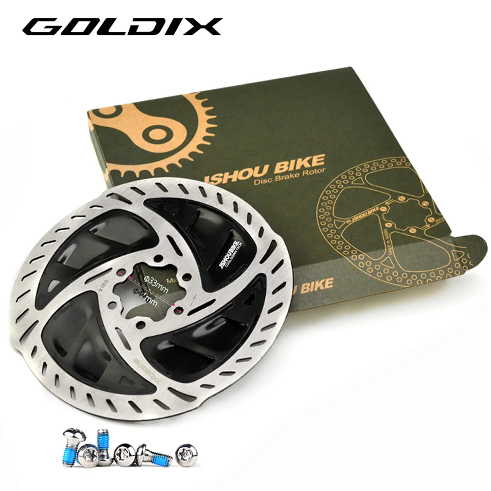 GOLDIX6BoltBicycleBrakeRotor140160mmDiscBrakePadforMountainBikeGravelandRoad.jpg
