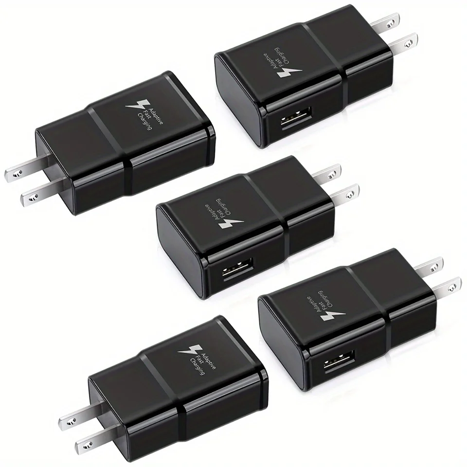 5 Packs Fast Charging USB Wall Chargers for Samsung