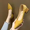 Fashion Solid Color Women's Pumps Shoes  Pu Pointed Toe Office Work Ladies High Heel Female Slip on Casual Shoes 4