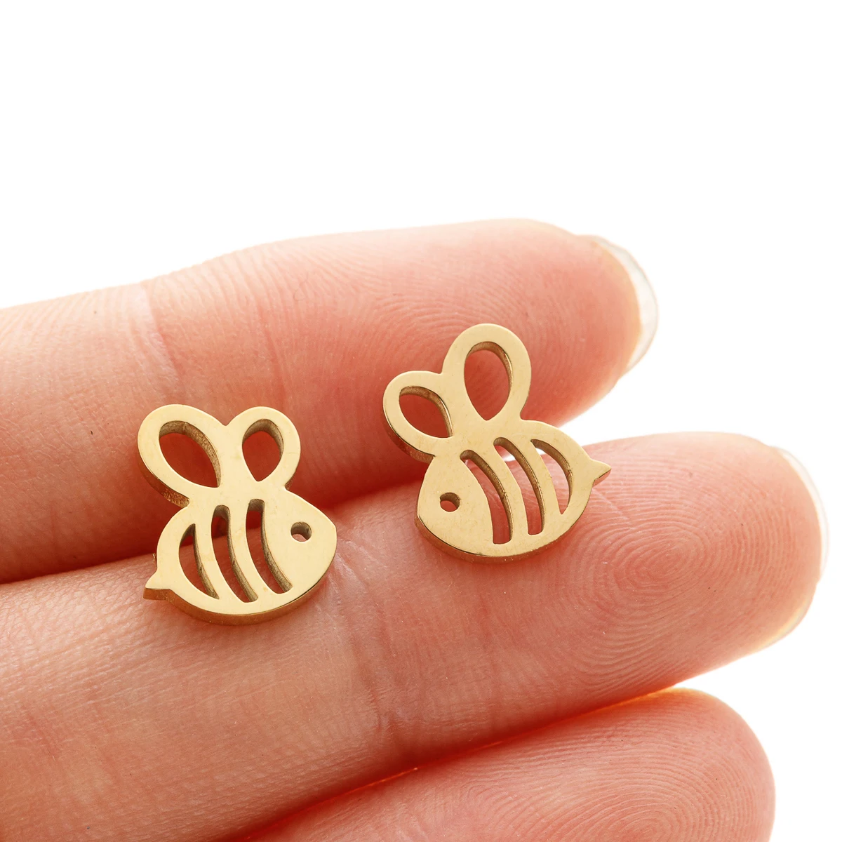 Kleine Biene Edelstahl Ohrringe Für Frauen Mädchen Mini Insekt Tier Ohr Piercing Stud Ohrringe Partei Schmuck Geschenk Aretes – Detail 7