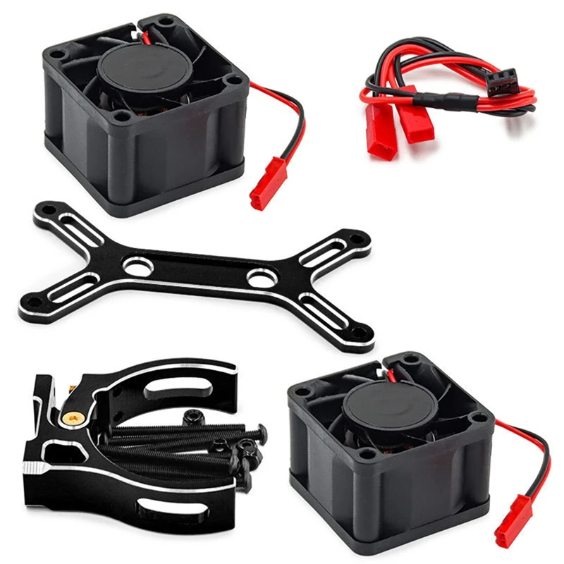 RC Car Upgrade Dual Cooling Fan 4985 1717 Motor Heat Sink Kit For 1/5 Traxxas X-Maxx 6S 8S Arrma KRATON Outcast micro motor