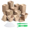 120 Pack Square Peat Pots For Seedlings, Seed Starting Pots With Drainage Holes,Biodegradable Herb Seed Pots Kits 1
