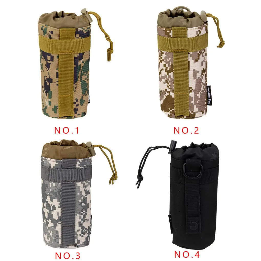 Outdoor Kettle Pack Camping Water Bottle Cover Holder Camouflage Mountaineering Bag Pouch