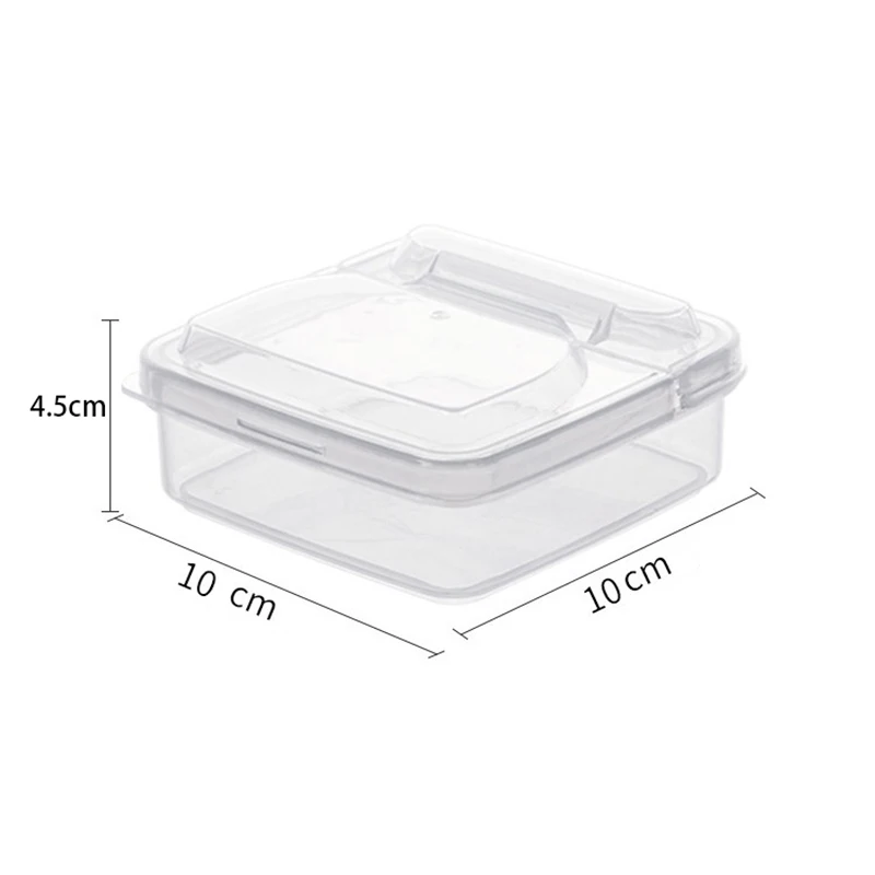 Storage Box Plastic Refrigerator Storage Cheese Box Cheese Container Butter Block Slice Storage Box 1pc