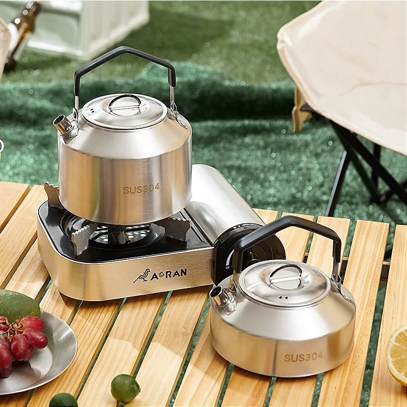 1000ml Stainless Steel Kettle Backpacking Camping Bushcraft Durable Teapot S304 for Outdoor Hiking