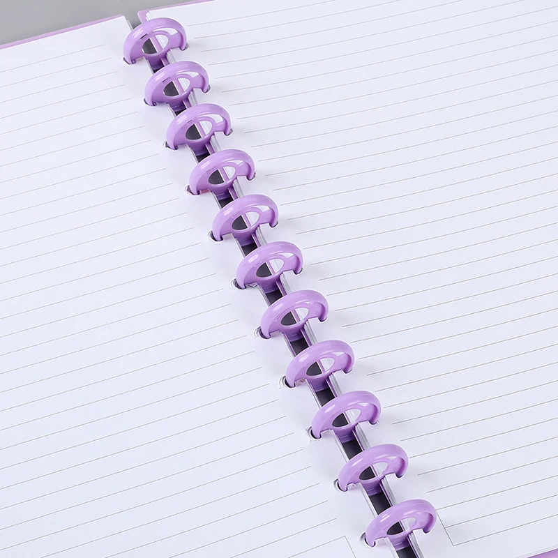 New Binding Disc Colourful Mushroom Hole 28mm Discbound Buckle Ring Loose Leaf Notebook Planner Diary Can Hold Pen In Disk 12pcs plastic binding rings