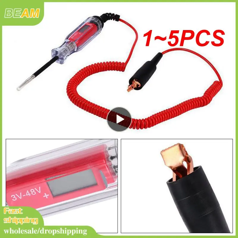 

1~5PCS Auto Circuit Tester Truck Voltage Circuit Tester DC 6V 12V 24V Digital Display Auto Diagnostic Probe Test Pen