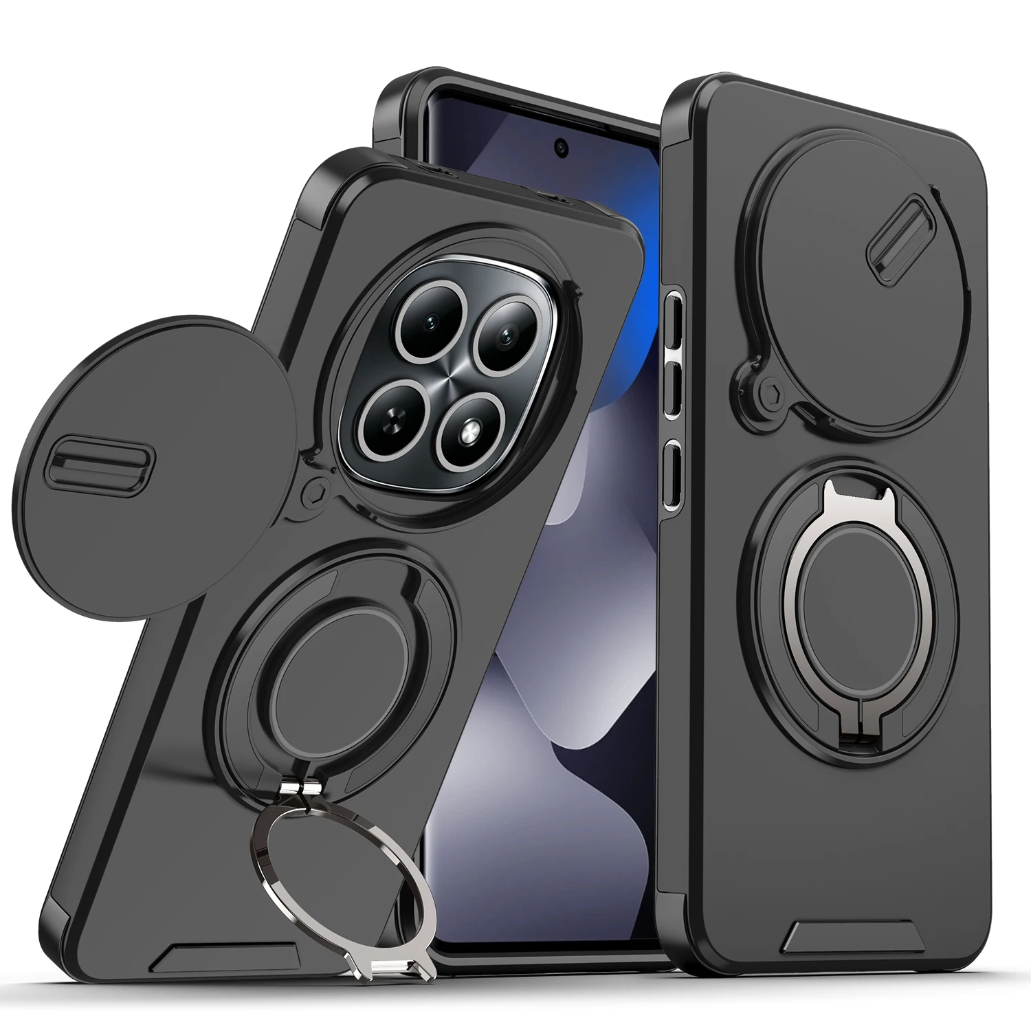 New Armor Case with Slide Lens Protection and Magnetic Ring Holder