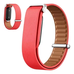 Premium Genuine Leather Strap - Elegant Replacement Wristband - Fitbit Air (Red)