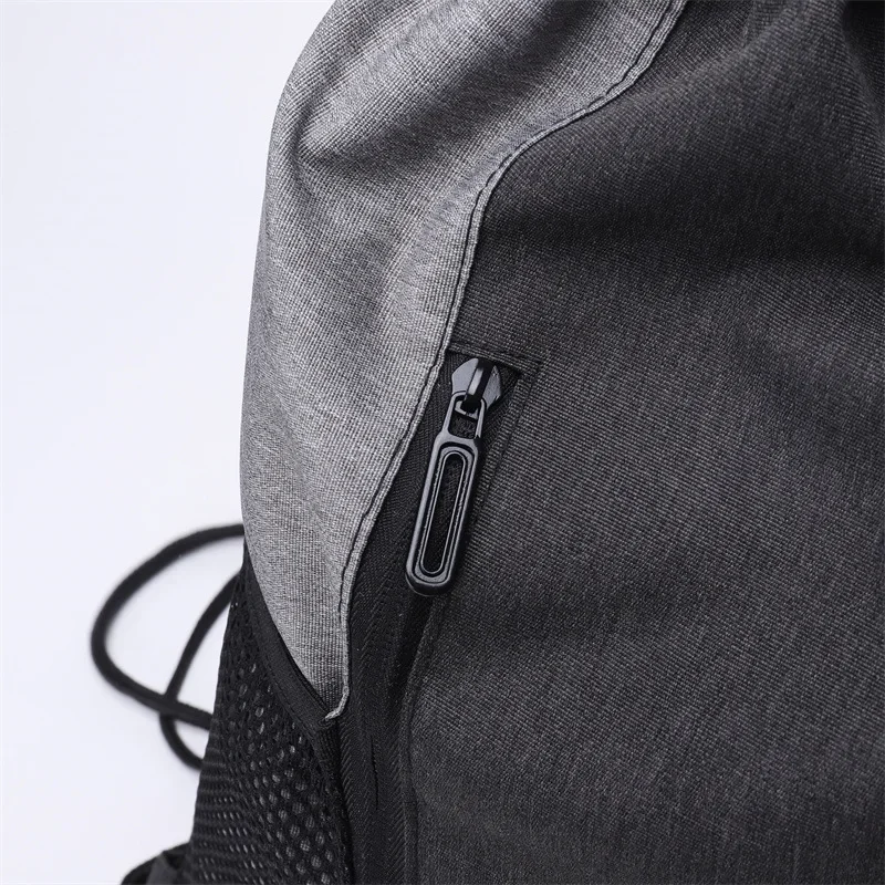 Zorplex Borsa da palestra con coulisse, zaino sportivo resistente all'acqua di grandi dimensioni con scomparto per scarpe, cerniera e tasche in rete per bottiglie d'acqua per sport, nuoto, viaggi