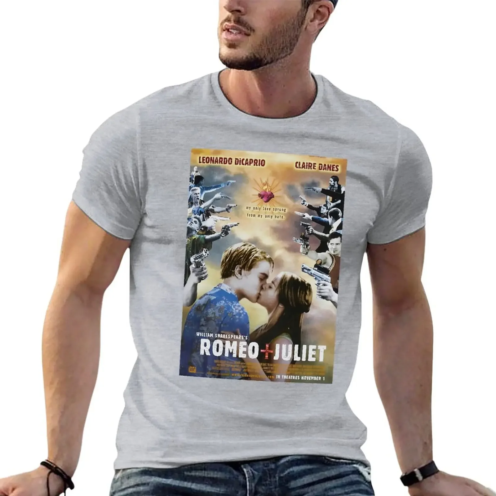 

romeo + juliet Poster T-Shirt oversized anime clothes mens t shirts pack