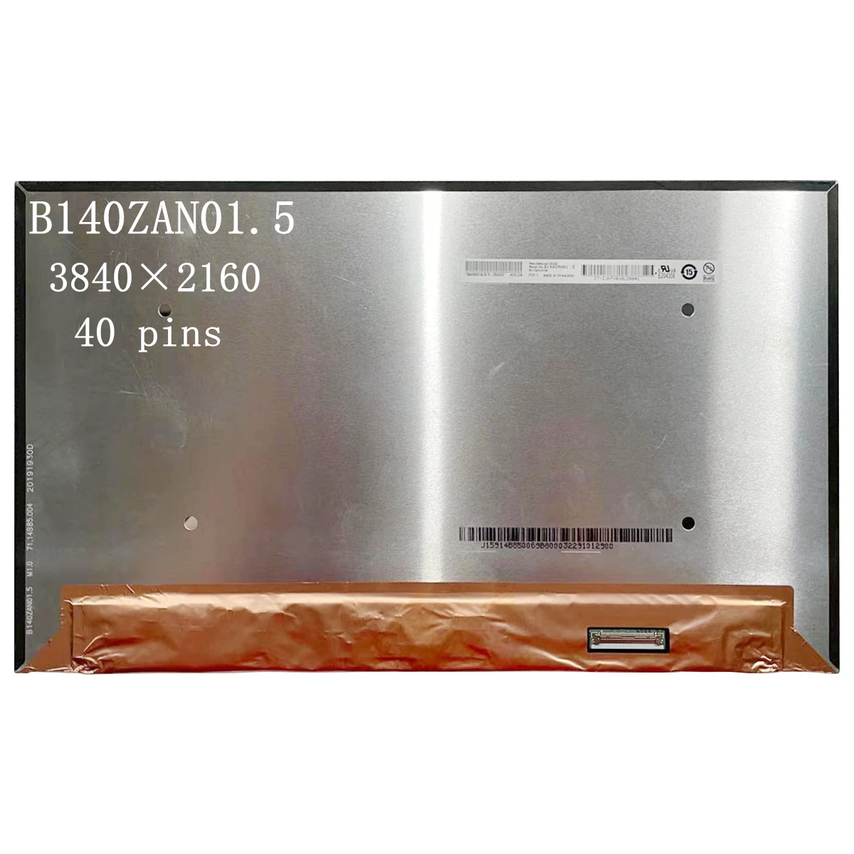 

14.0" B140ZAN01.5 LED LCD Screen IPS 4K UHD 3840*2160 EDP 40Pin Laptop Replacement Display Matrix 72% NTSC