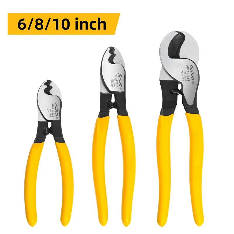 BAIHU 6/8/10 inch Insulated Cable Cutter Electrician Professional Pliers Shock Wire Stripper Pliers Cable Scissors Hand Tools image 9