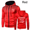 Fashion Men Personality Custom Your Logo Hoodie Sweatshirts Autumn Winter Spring Fleece Zipper Jackets 3