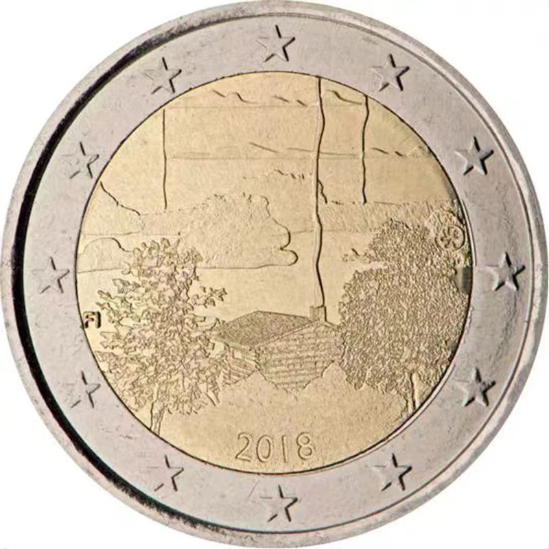 Finlandia 2018 Sauna Cultura 2 Euro Moneta Commemorativa Bicolore
