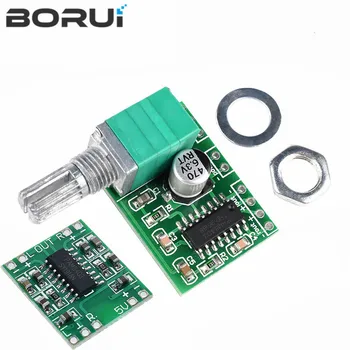 USB 디지털 오디오 앰프 보드 모듈, 미니 PAM8403, DC 5V, 2 채널, 2*3W, 전위차계 포함 볼륨 컨트롤