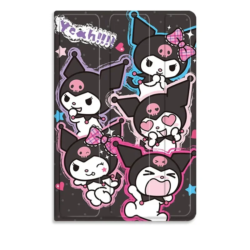 Capa Macia de Silicone Kawaii para Ipad Sanrio Kuromi Desenhos Animados Vezes Pro 10.5 Air 9th 10th