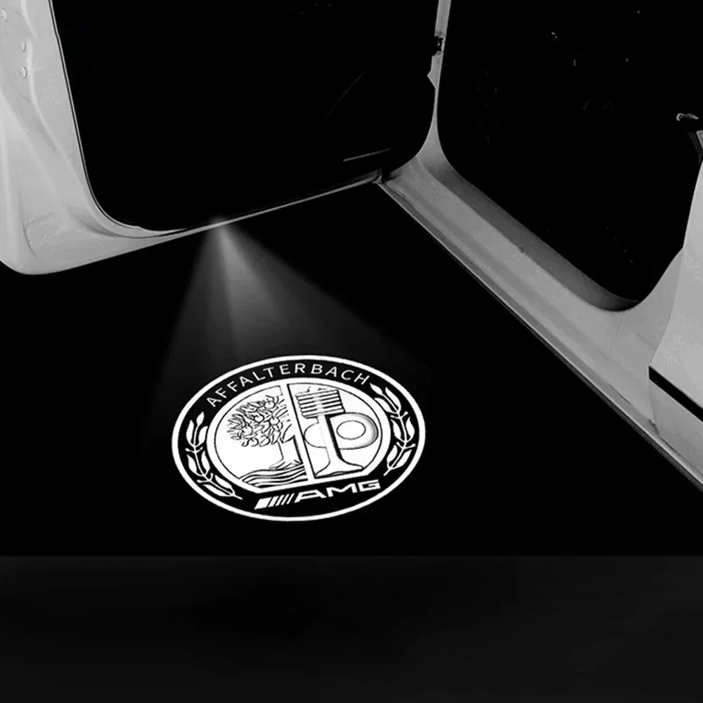 Car Door Sign Welcome Light LED Projection Light For Mercedes Benz AMG GLC GLA GLE GLS GL W204 W176 W205 W213 W166 W212 C180 2X car door welcome lights