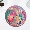 Rubber Round Pink Disco Ball Mouse Pad - Aesthetic Desk Accessory for Office, Laptop, Computer - Ideal Gift for Women, Girls 6