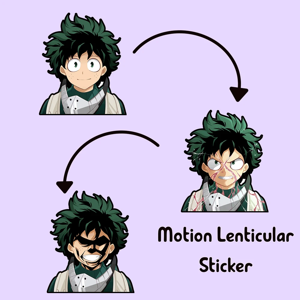 Izuku Motion Laptop Sticker My Hero Academia Car Decal Boku No Hero Anime Waterproof Stickers for Suitcase,Refrigerator,Etc Gift