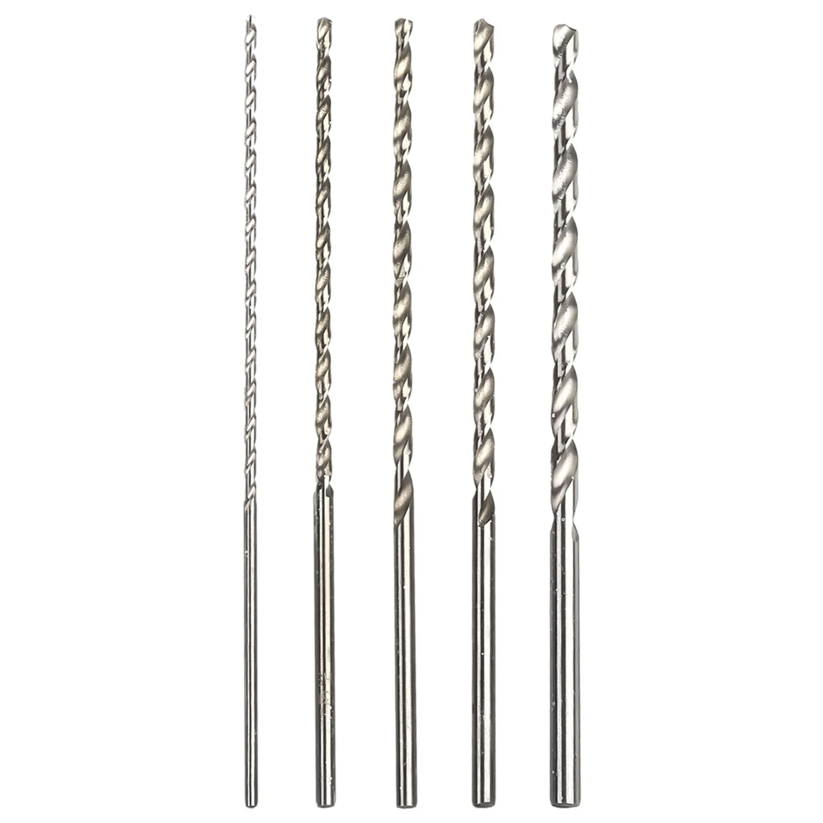 Pièces en acier rapide pour perceuse électrique, accessoires argentés, 4mm, 5mm, 150mm, 2mm, 3mm, 10 pièces