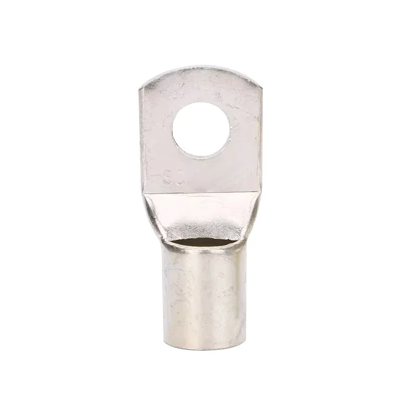 Electrical Wire Connector 100/1000pcs Copper Lug Ring Wire Connectors Cable Electric Crimp Terminal SC6 SC10 SC16 SC25 Bare Copper Battery Block Lugs Hole