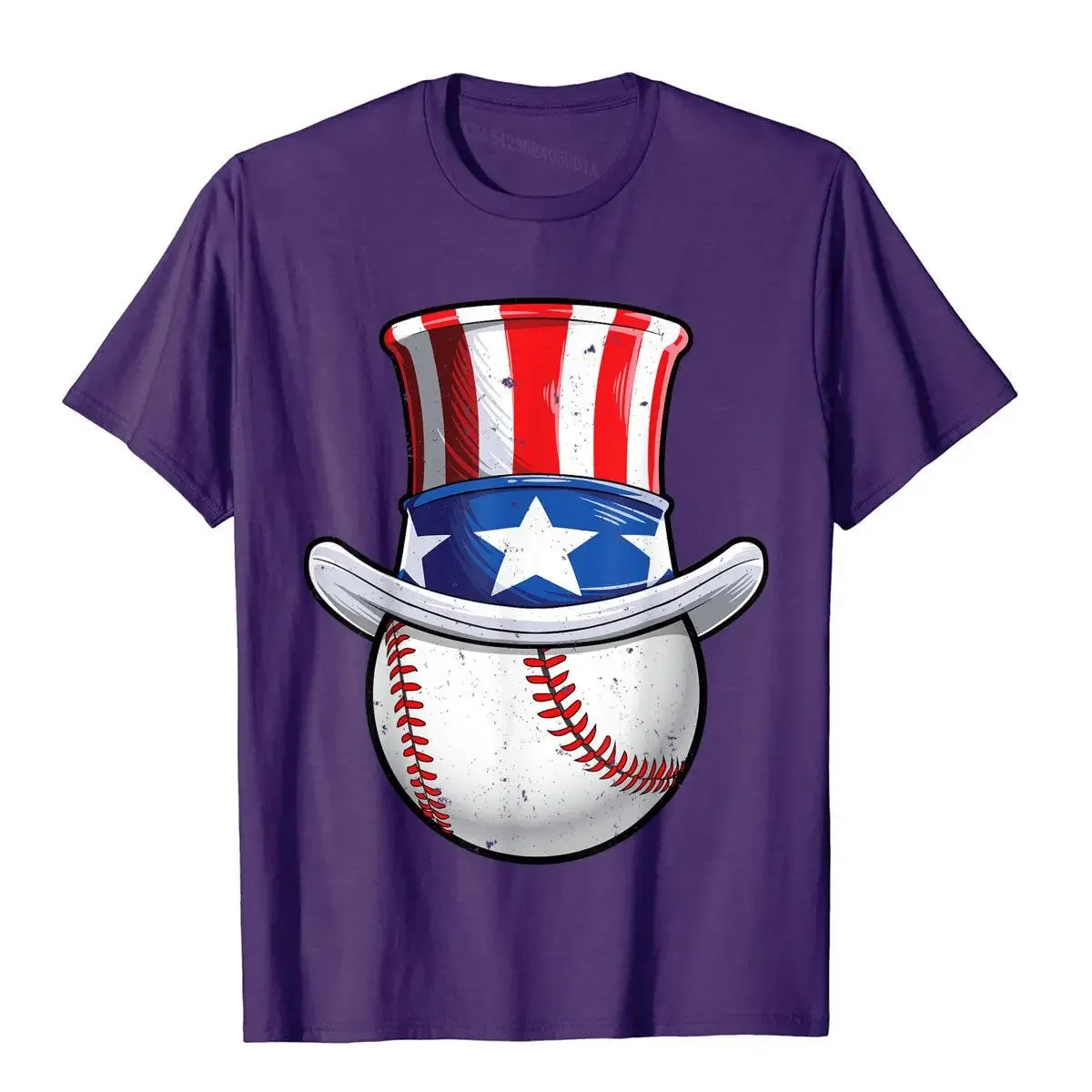 Baseball Uncle Sam T shirt 4th of July Boys American Flag__A9936purple