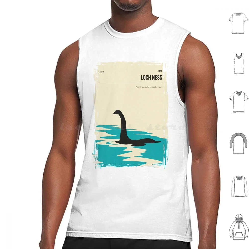 Loch Ness Scozia Cryptid Book Cover Poster Canotte Stampa Cotton Loch Ness Monster Loch Ness Cryptid Bigfoot