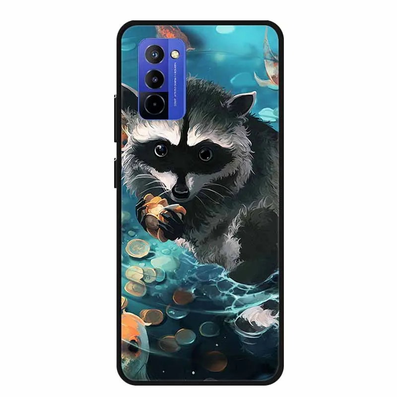Shockproof Black Silicone Phone Case with Bumper Protection - Soft Back Cover 6.75