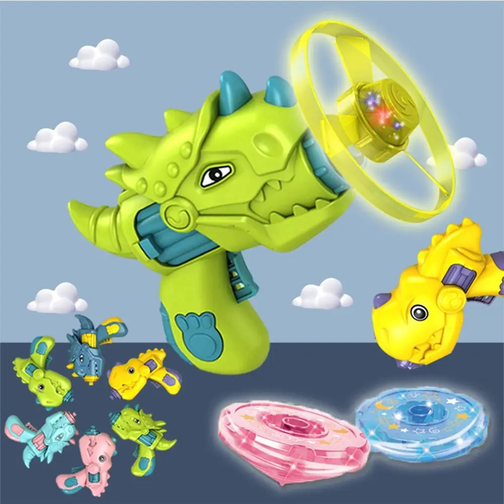 

LED Disc Toys Dinosaur Flying Gyro Plastic Flying Toys Flying Spinner Toy UFO Disks Gyro Flashing Spinng Top Outdoor Sport
