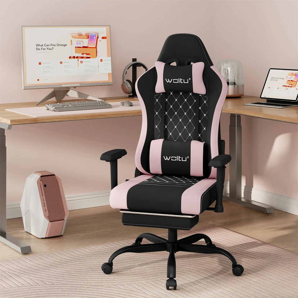 AVL - Extreem ergonomische en draaibare gamer PC- Gaming stoel- Bureaustoel- PU leer met