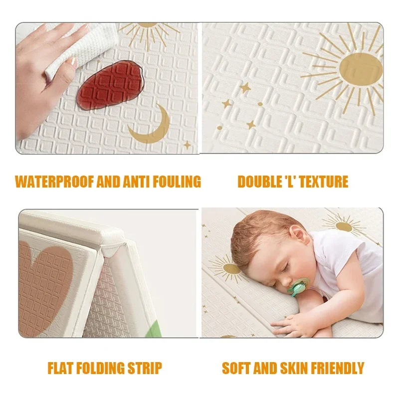 2cm Thickness BPA Free Baby Playmat Foldable Crawling Mat XPE Child Puzzle Mat Easy Storage Play Mat 6