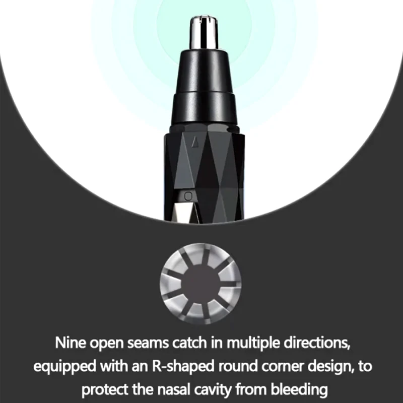 Kemei 2-in-1 nose hair trimmer rechargeable beard trimmer electric eyebrow trimmer for nose and ear cleaner hair removal machine 3