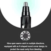 Kemei 2-in-1 nose hair trimmer rechargeable beard trimmer electric eyebrow trimmer for nose and ear cleaner hair removal machine 3