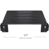 18 Inch Silhouette Slimline Folding Wall Mount Shower Bench Seat, Matte Black Seat with Matte Black Frame Waterproof and Durable 4