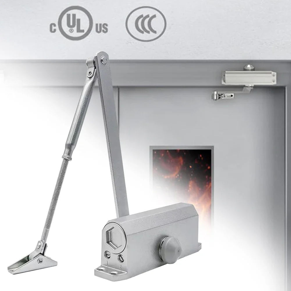 Door Closer Hydraulic Buffer Automatic Door Closer 25KG to 85KG Adjustable Speed Door Closing Equipment Metal Spring Buffer Hardware