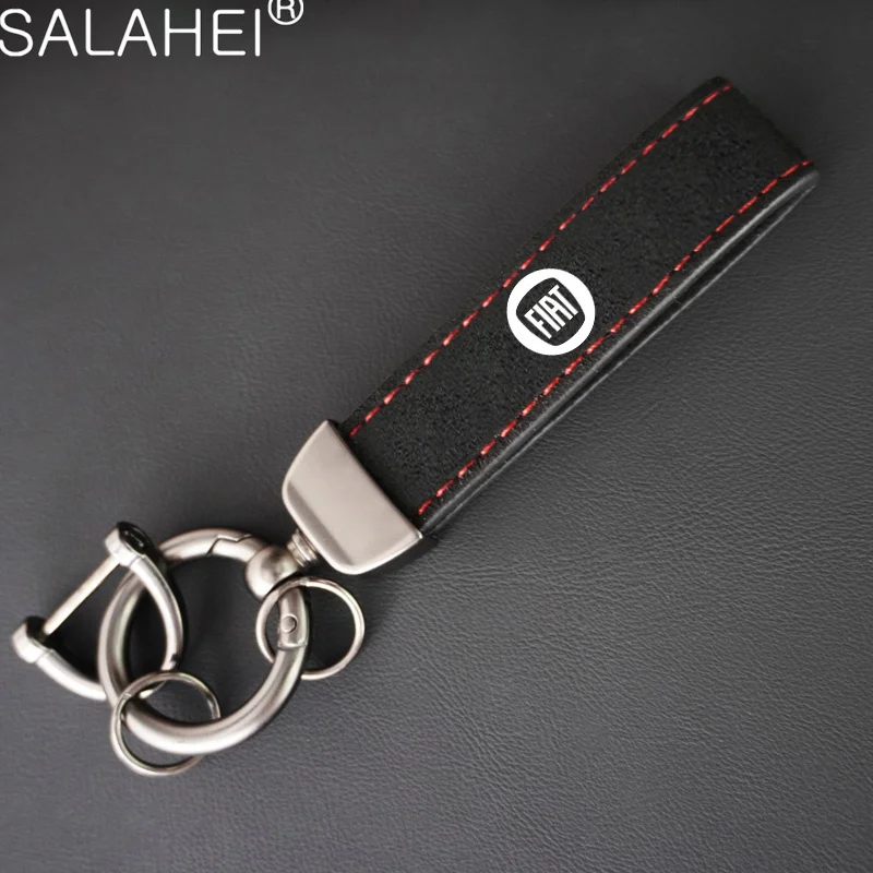 Portachiavi In Pelle Scamosciata Per Auto In Lega Di Zinco Portachiavi Fibbia In Metallo Per Fiat 500 Ducato Abarth Punto Accessori Per Portachiavi Au
