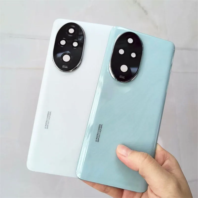 포 아너 200 프로 후면 유리 커버, HONOR 200 Pro 5G 후면 도어 교체용 하드 배터리 케이스, 후면 하우징 커버 및 카메라 렌즈