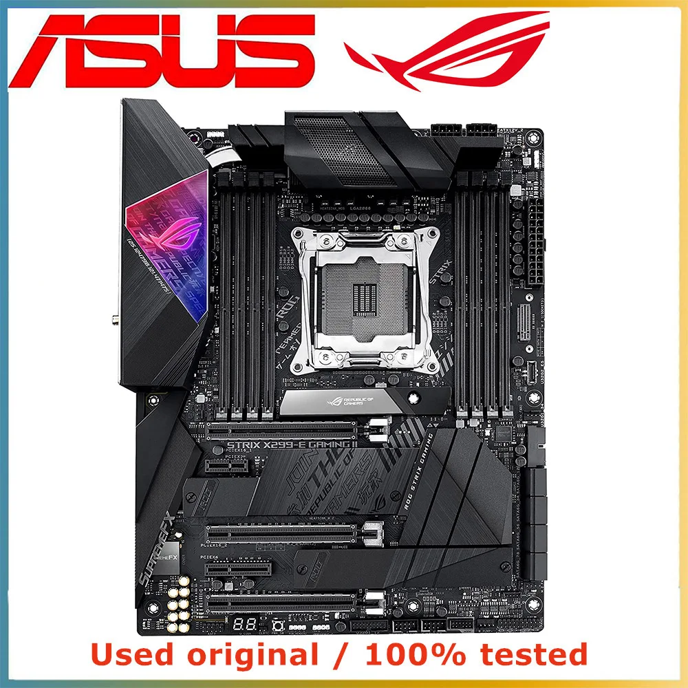 

Для Intel X299 для ASUS ROG STRIX X299-E GAMING II материнская плата для компьютера LGA 2066 DDR4 128G десктопная материнская плата III PCI-E 3,0 X16