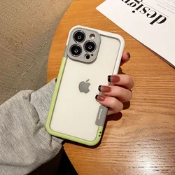 Colorful Soft Silicone Bumper Frame with Shockproof Protection for Phones - Border Only, No Back (White Green)