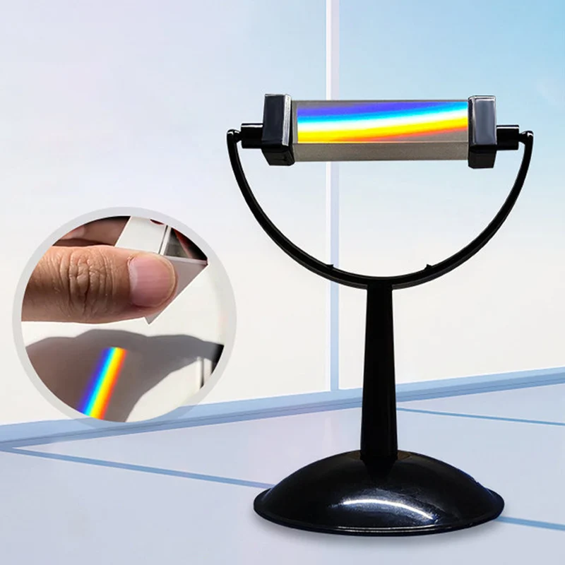 25x25x80mm Triangular Prism K9 Optical Prisms Glass Physics Teaching Refracted Light Spectrum Rainbow Children Students Present