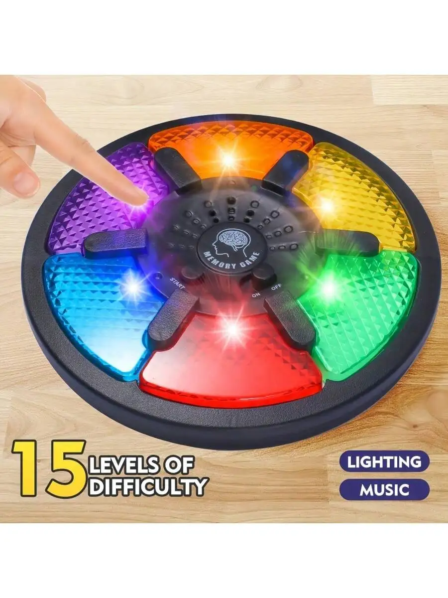 Інтерактивна ігрова машина на пам'ять, ігрова дошка зі світлодіодним освітленням і звуковими ефектами, ігрова машина для навчання пам'яті