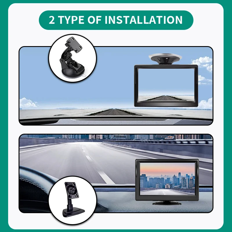 5인치 TFT LCD 차량용 듀얼 브래킷 모니터 브레이크 라이트 후방 카메라 닛산 NV400 르노 마스터 3 오펠 모바노용