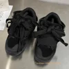 Mixed Color Thick Sole Sports Casual Shoes 2024 Summer New Round Toe Lace Up Street Fashion Sneakers Ladies Running Short Boots 2