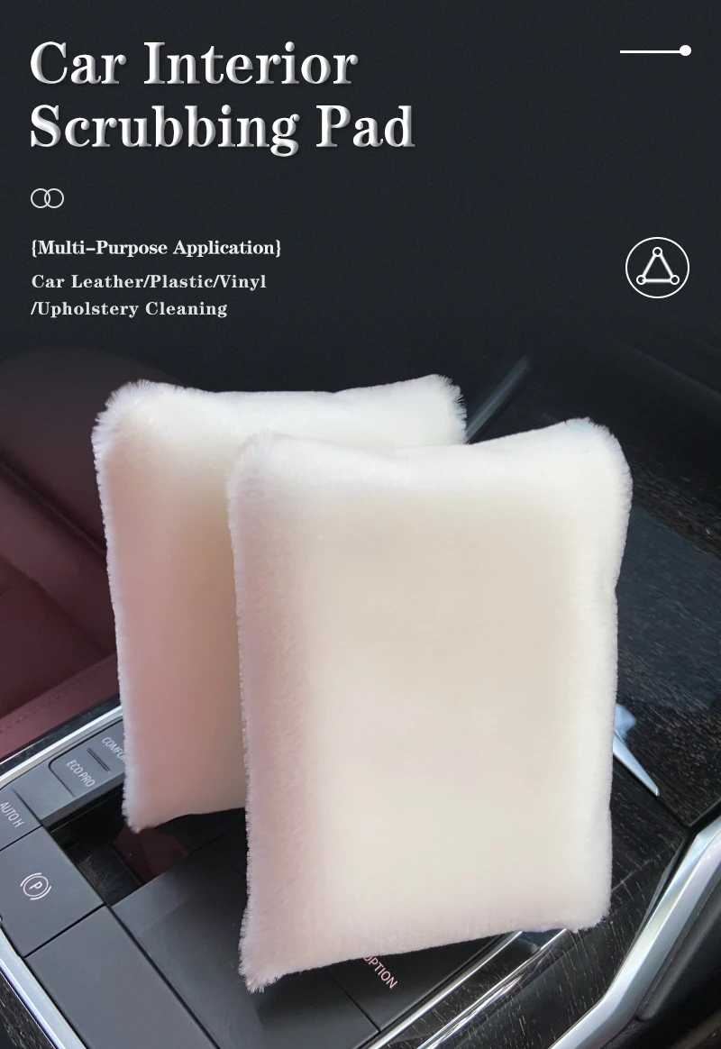 Lucullan Großer Innenreinigungsschwamm, Autowasch-Schrubbpad mit superweichen, borstenähnlichen Fasern – Detail 1