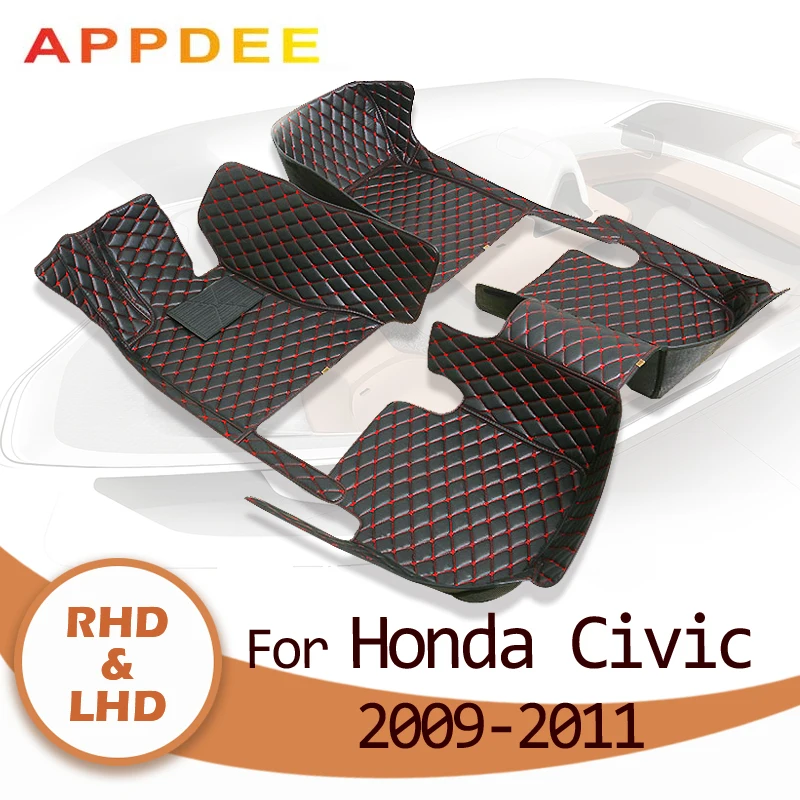 

Автомобильные напольные коврики APPDEE для Honda Civic 2009, 2010, 2011, индивидуальные автомобильные накладки для ног, чехол
