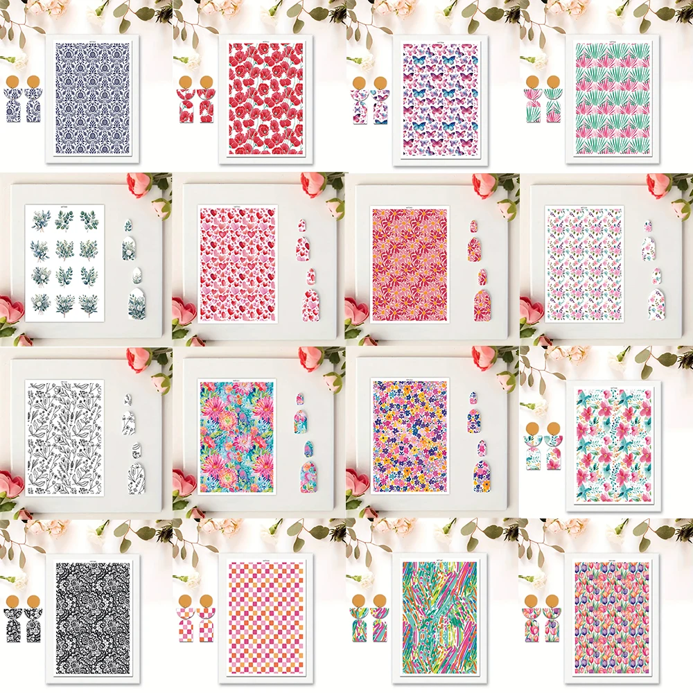 Polymer Clay Transfer Paper Water Soluble Disposable Stickers for Jewelry Earrings Printing ceramic transfer paper