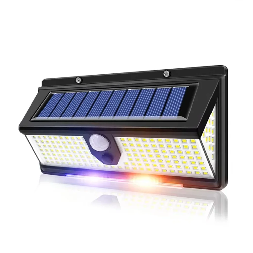 190 SMD LED Solar Human Body Sensing Sensor Wall Flood Lights IP65 Waterproof Lighting Three Sided Solar Wall Light