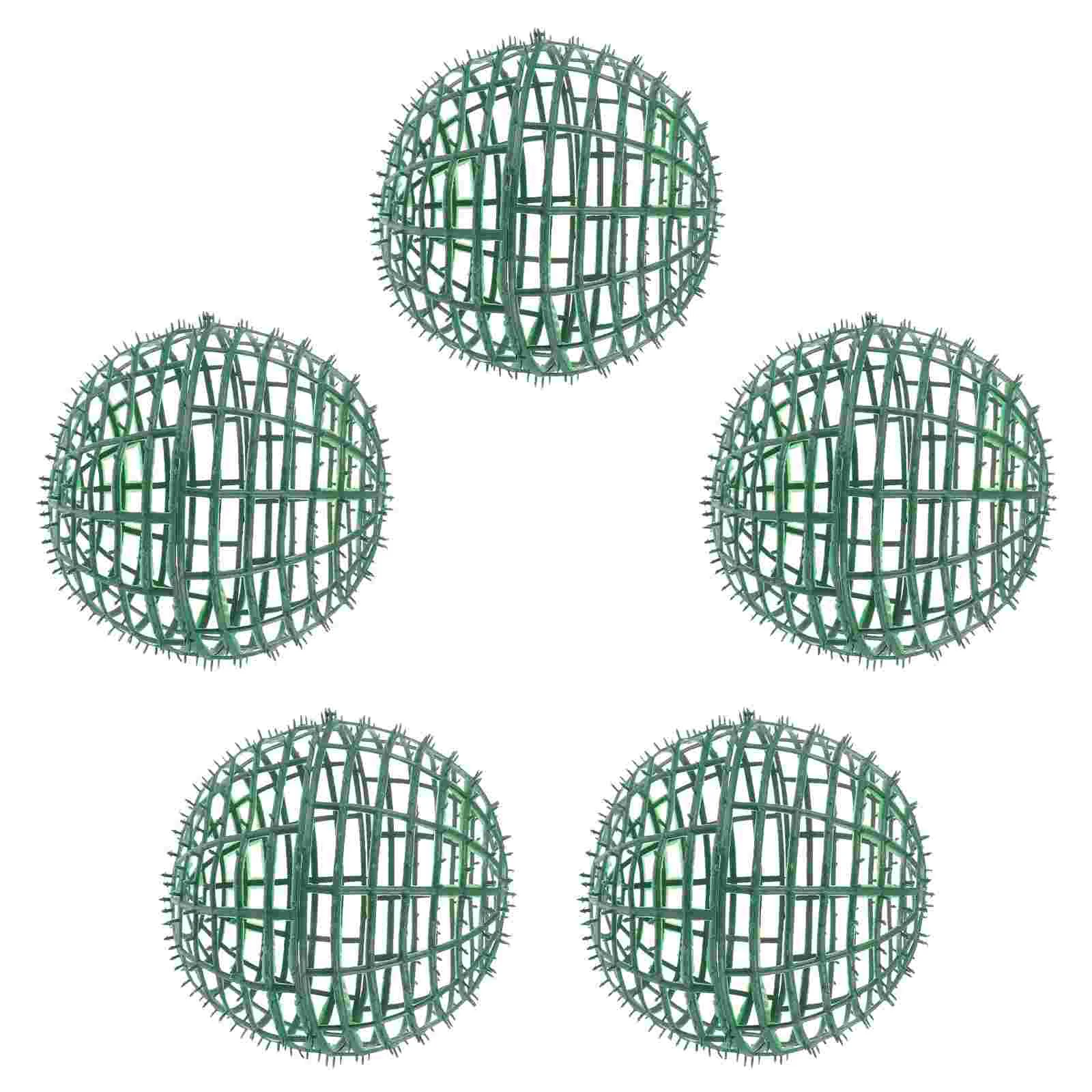 10 Pcs Plastic Floral Ball Rack Birthday Decoration for Girl Grass Frame Round Flower Holding Green Racks Wedding Props Plant